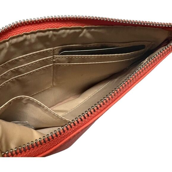 Guess‎ Handbag Women’s Orange Wristlet Spellout Rectangle Wallet Luxury Pumpkin - Picture 4 of 10